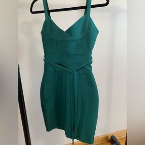 NWT Sage & Paige Forest Green Mini Bandage Dress, size Medium